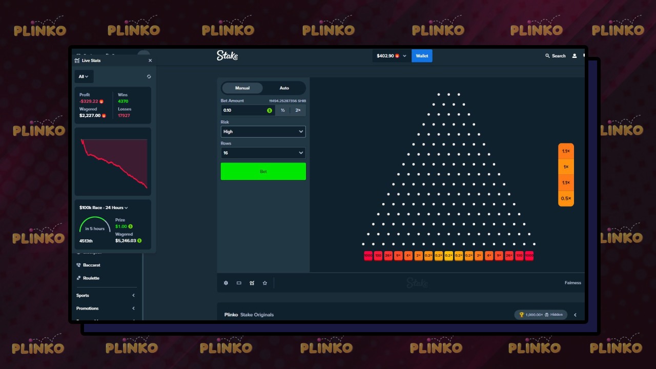 Jouer à Plinko en ligne