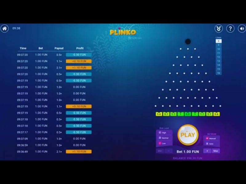 Jouez à Plinko sur votre smartphone