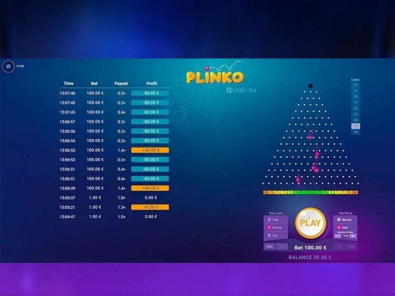 Jouer à Plinko en mode démo